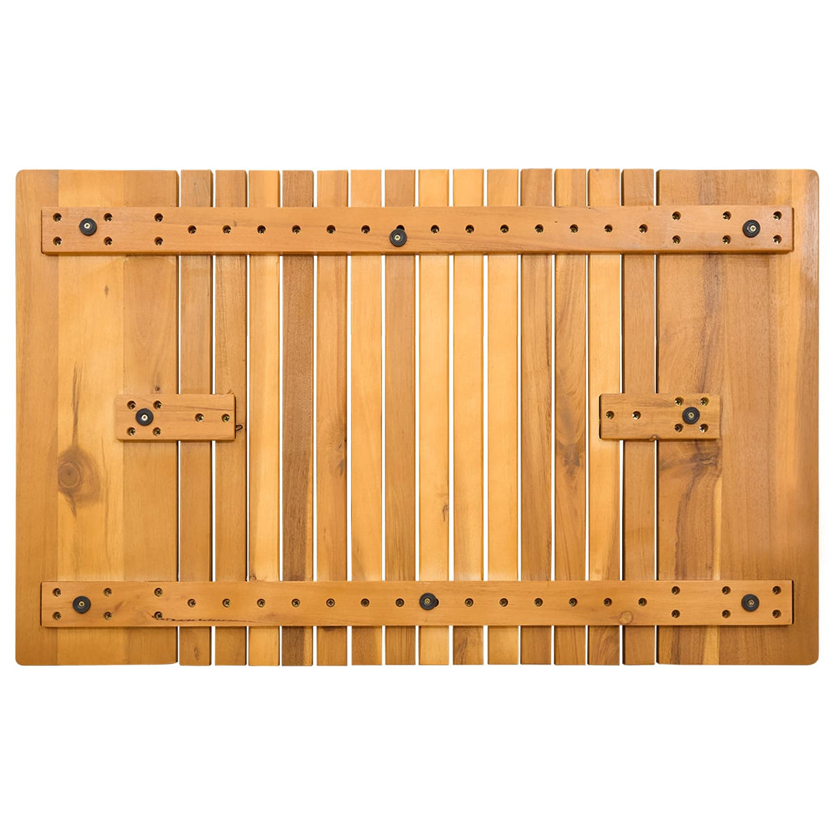 Bath Mat Natural Solid Acacia Wood 81 cm 50 cm