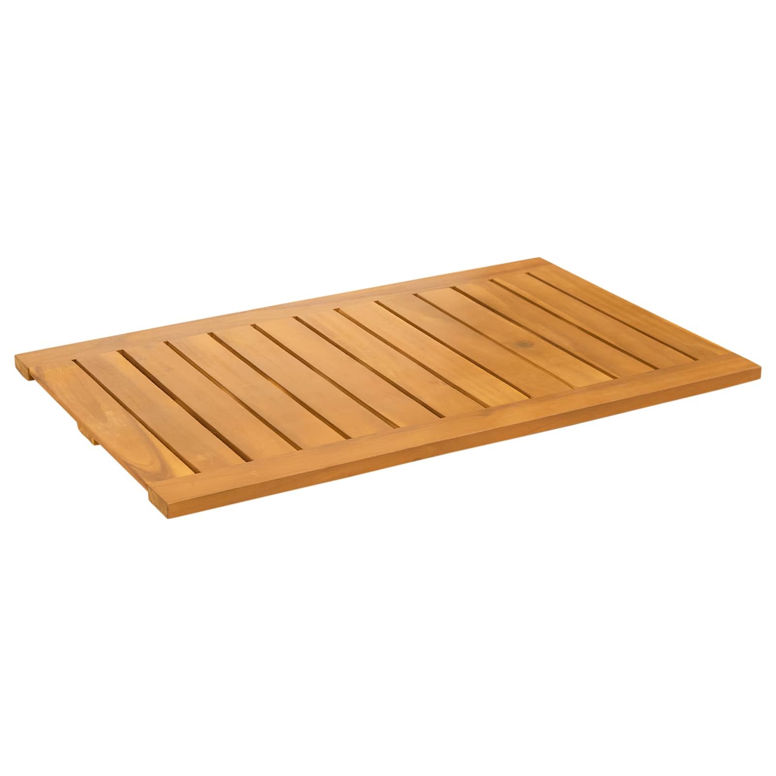 vidaXL Bath Mat Natural 80 x 50 cm Solid Acacia Wood 2