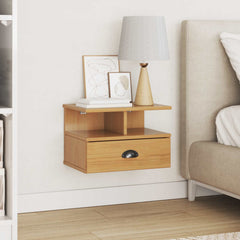 Bedside Cabinet with Drawer HILL 40 x 31 x 27 cm Honey brown