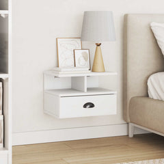 vidaXL Bedside Cabinet HILL White 40 x 31 x 27 cm Solid Pine Wood 1