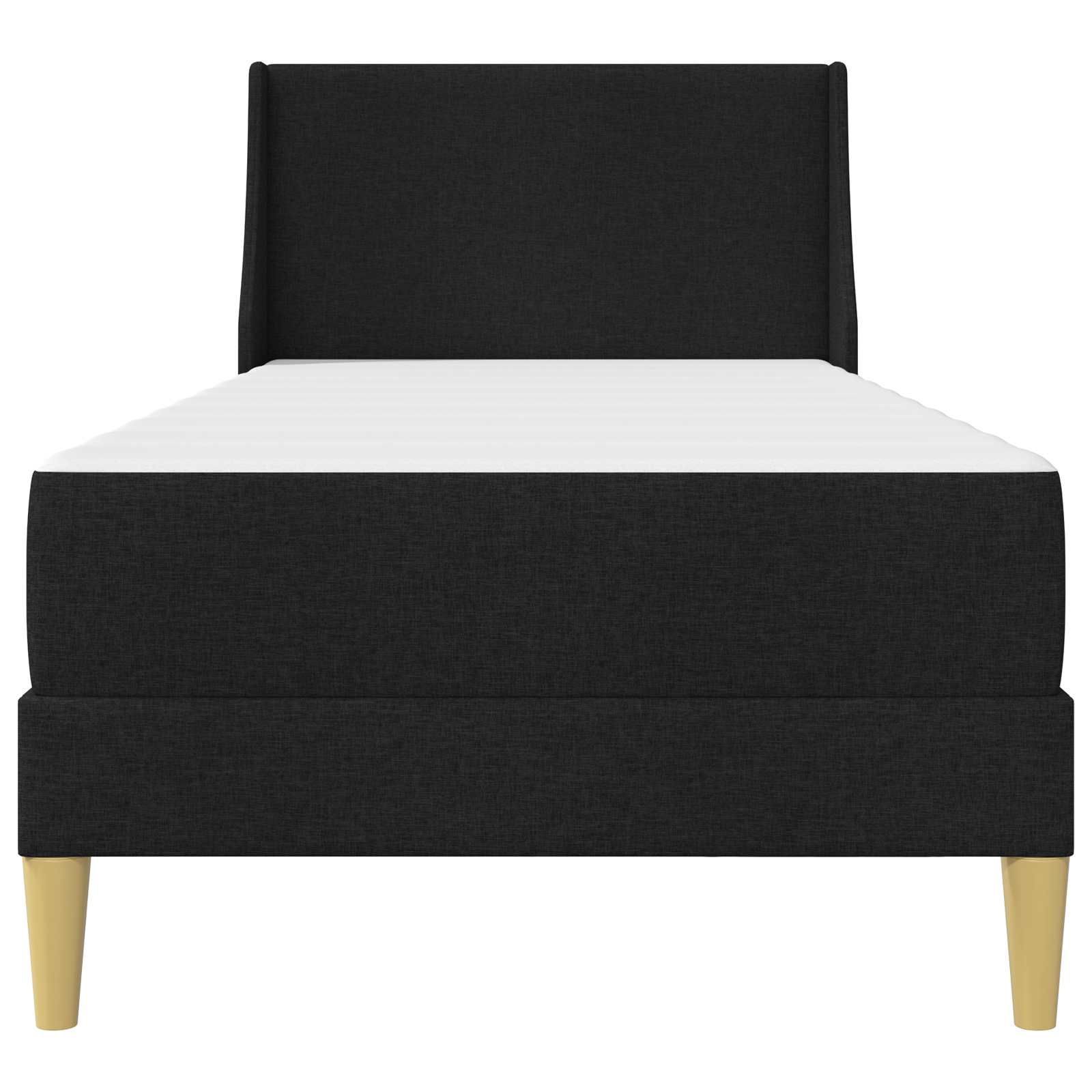 vidaXL Bed Frame with Mattress with Headboard Black 90 x 190 cm Fabric 6