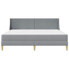 vidaXL Bed Frame with Mattress Light Grey 180 x 200 cm Fabric 6