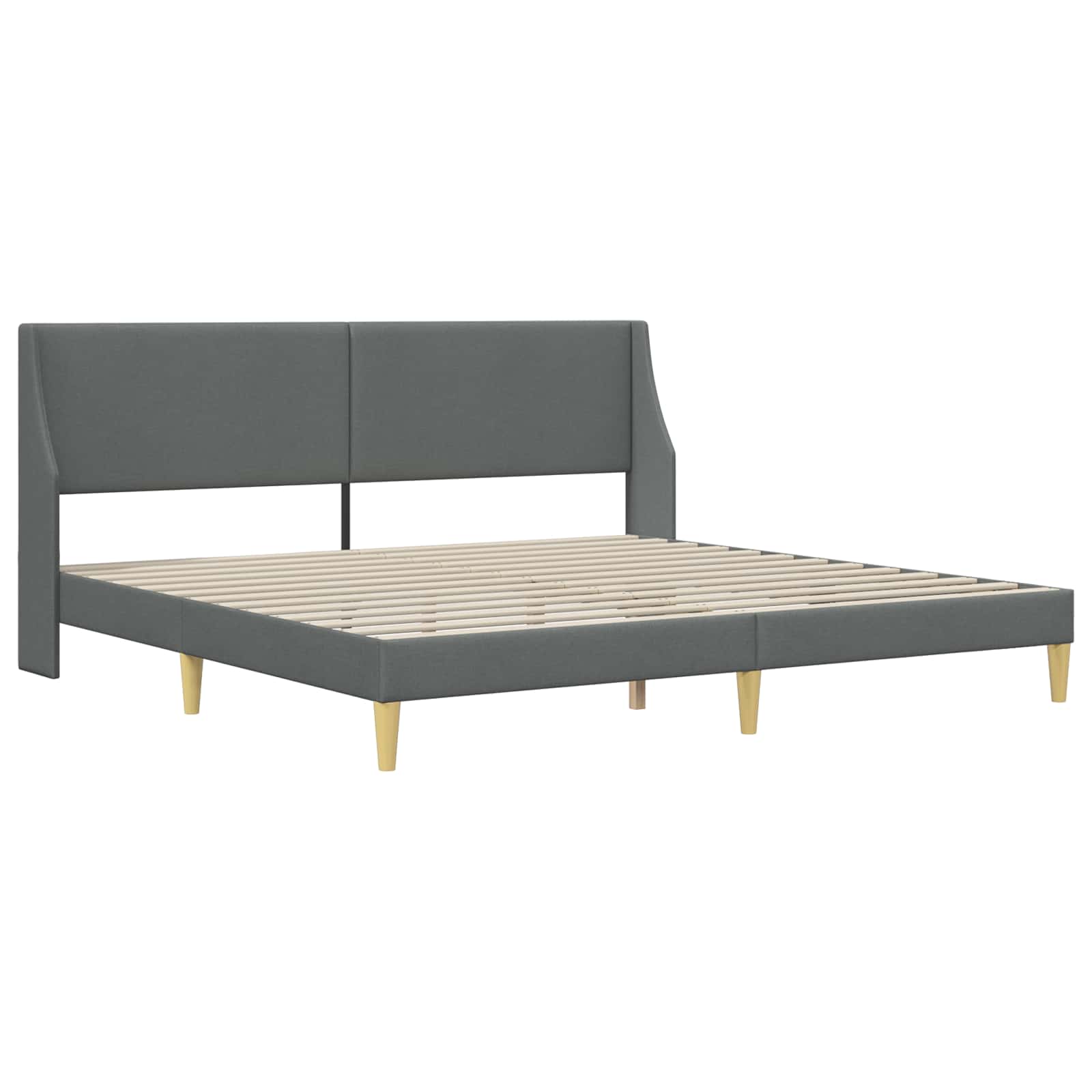 vidaXL Bed Frame with Mattress Dark Grey 180 x 200 cm Fabric 4