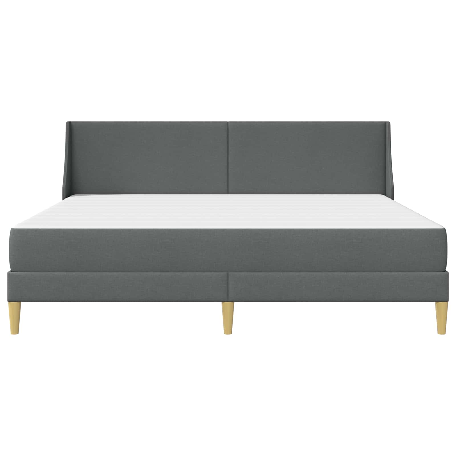 vidaXL Bed Frame with Mattress Dark Grey 180 x 200 cm Fabric 6
