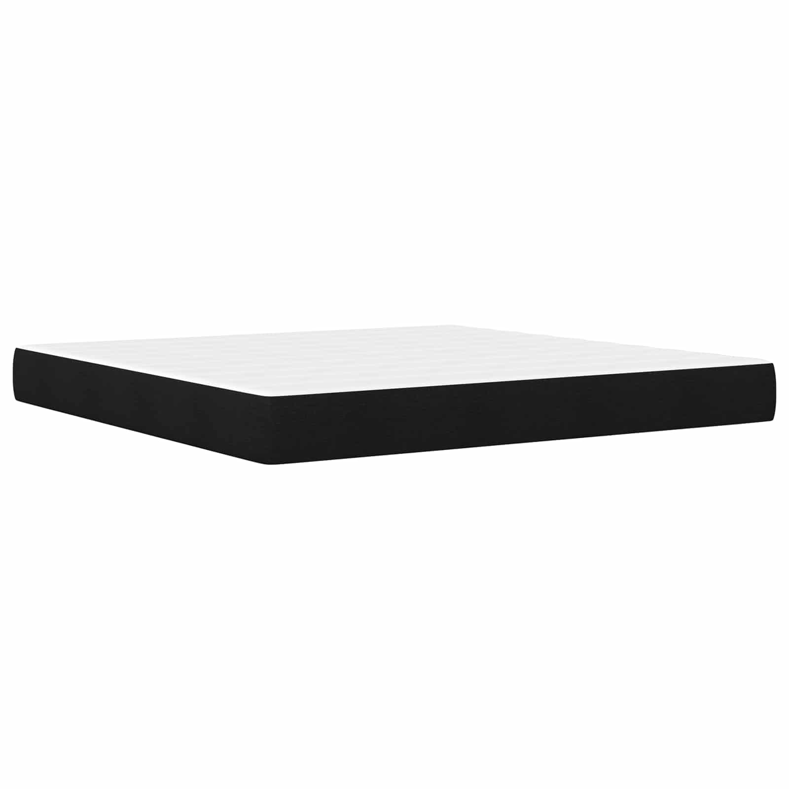 vidaXL Bed Frame with Mattress Black 180 x 200 cm Fabric 5