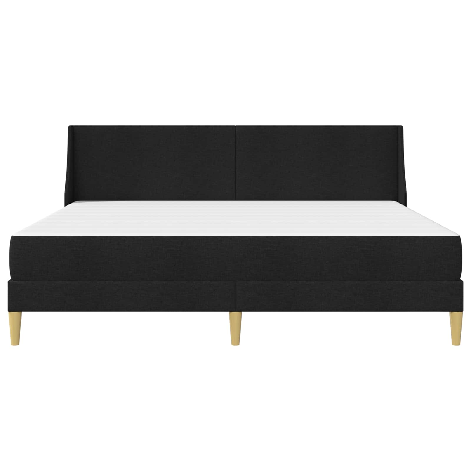 vidaXL Bed Frame with Mattress Black 180 x 200 cm Fabric 6