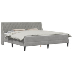 vidaXL Bed Frame with Mattress Light Grey 180 x 200 cm Velvet 2