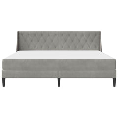 vidaXL Bed Frame with Mattress Light Grey 180 x 200 cm Velvet 6