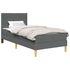 Bed Frame with Mattress 90 x 190 cm Fabric Dark grey 3FT Single