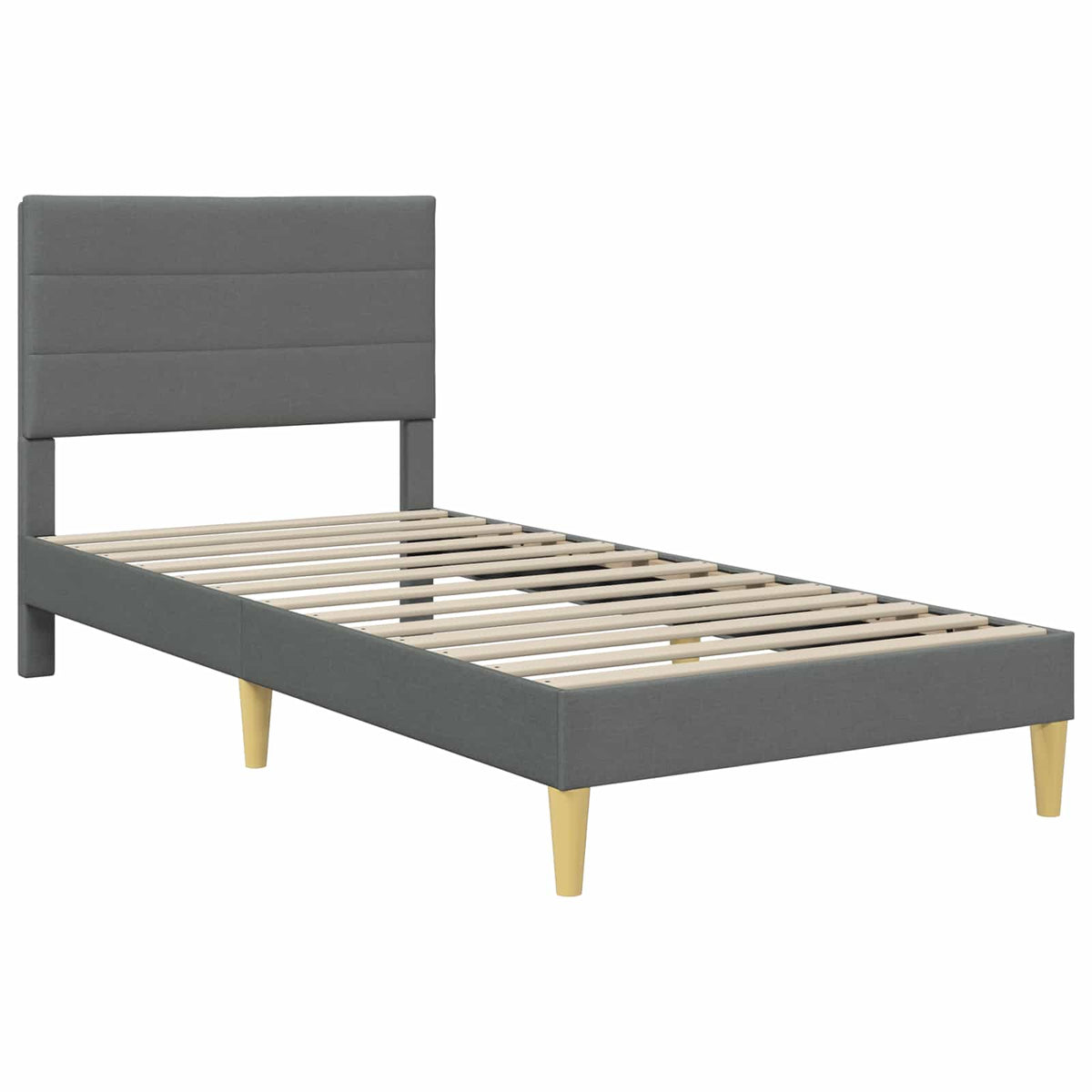 Bed Frame Fabric Dark grey Single