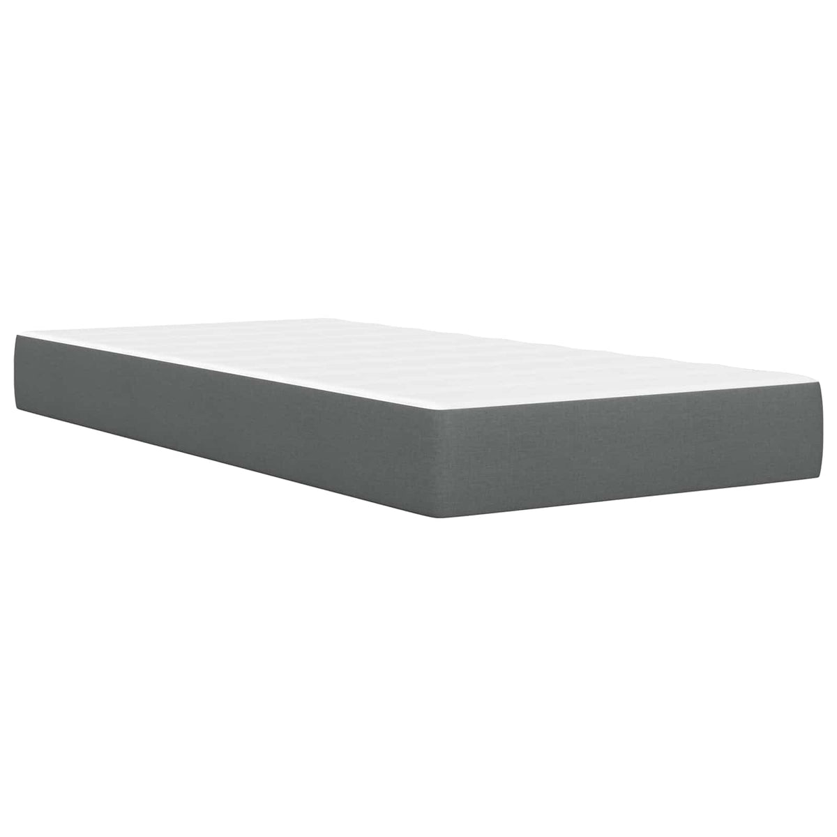 Bed Frame with Mattress 90 x 190 cm Fabric Dark grey 3FT Single