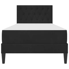 Bed Frame with Mattress 90 x 190 cm Velvet Black 3FT Single