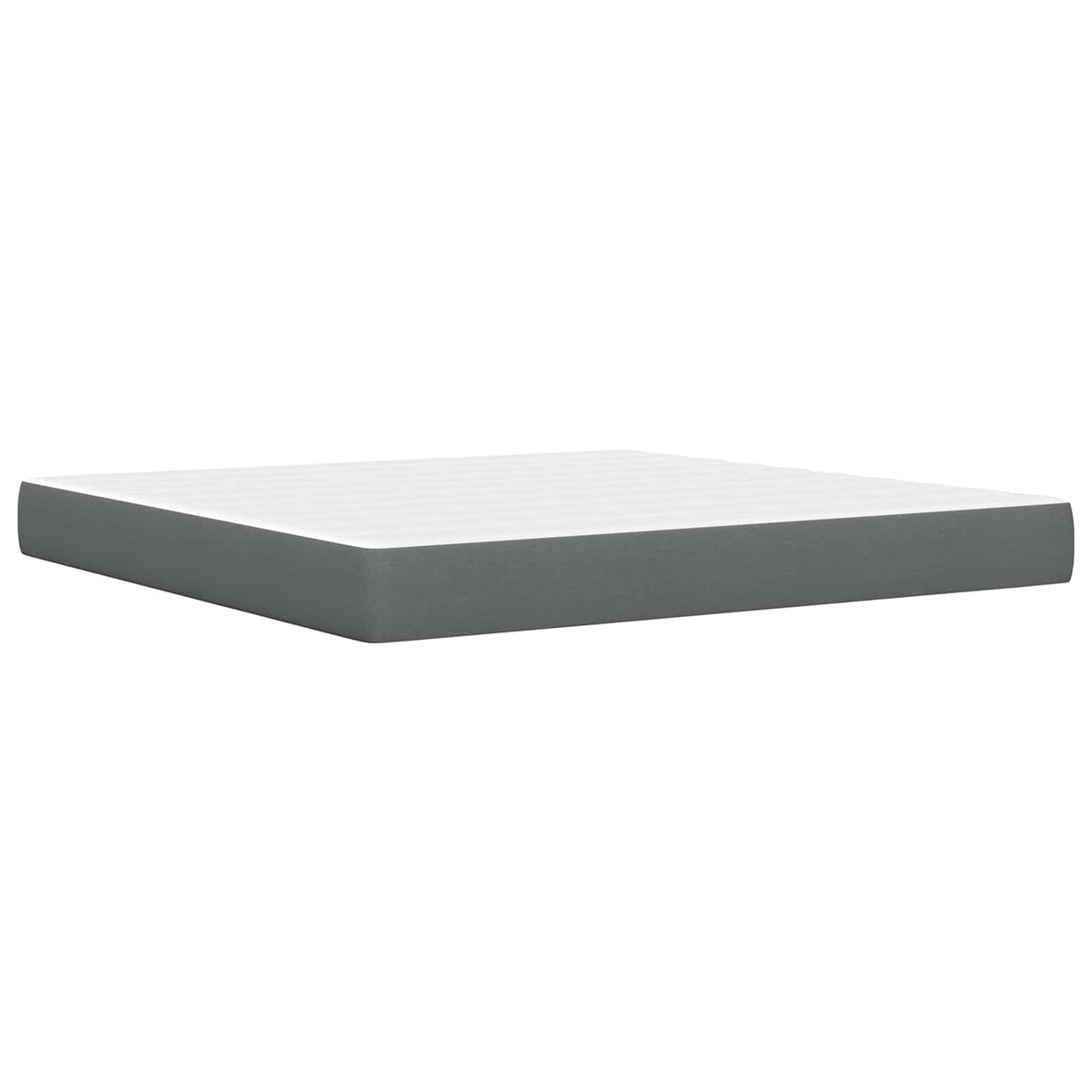 vidaXL Bed Frame with Mattress Dark Grey Fabric 5