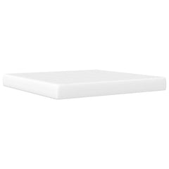 Bed Frame with Mattress 90 x 190 cm Faux Leather White 6FT Super King Size