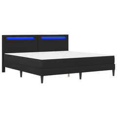 Bed Frame with Mattress 180 x 200 cm Faux Leather Black