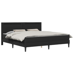 Bed Frame with Mattress 180 x 200 cm Faux Leather Black