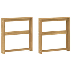 vidaXL Armrests Module 2 pcs White 58.5 x 10 x 61 cm Solid Acacia Wood 2