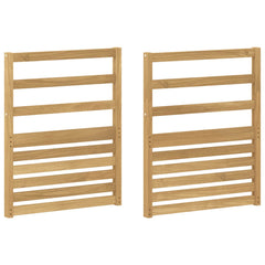 vidaXL Armrests Module 2 pcs White 59 x 4 x 73 cm Solid Acacia Wood 2