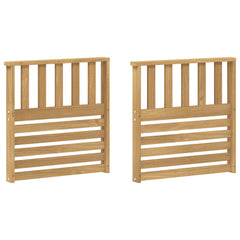vidaXL Armrests Module 2 pcs White 60 x 6 x 61 cm Solid Acacia Wood 2