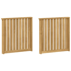 vidaXL Armrests Module 2 pcs White 60 x 6 x 61 cm Solid Acacia Wood 2