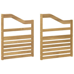 vidaXL Armrests Module 2 pcs White 59 x 4 x 73 cm Solid Acacia Wood 2