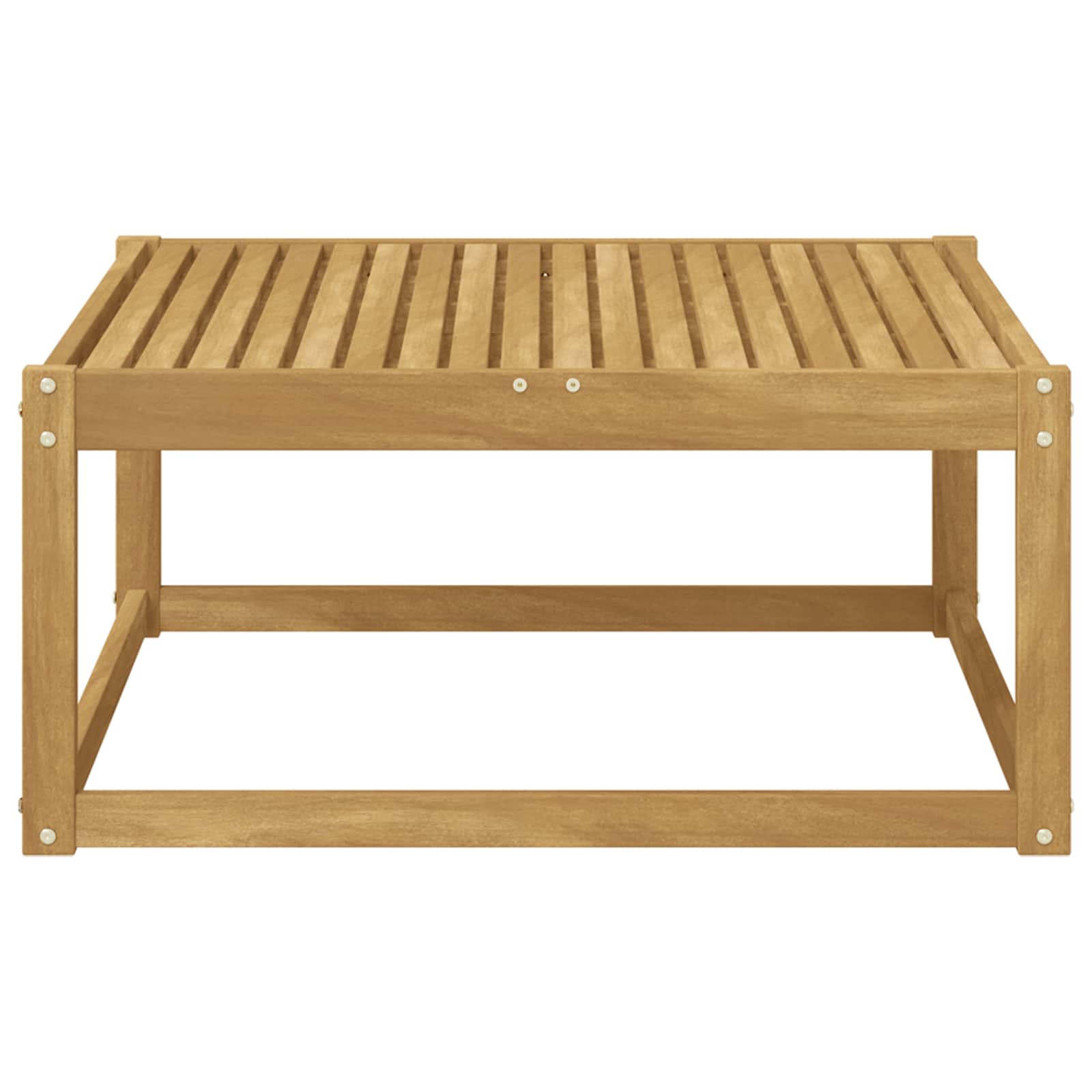 vidaXL Outdoor Footstool Solid Acacia Wood White 79 x 79 x 37 cm 3
