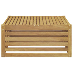 vidaXL Outdoor Table Solid Acacia Wood White 79 x 79 x 37 cm 3