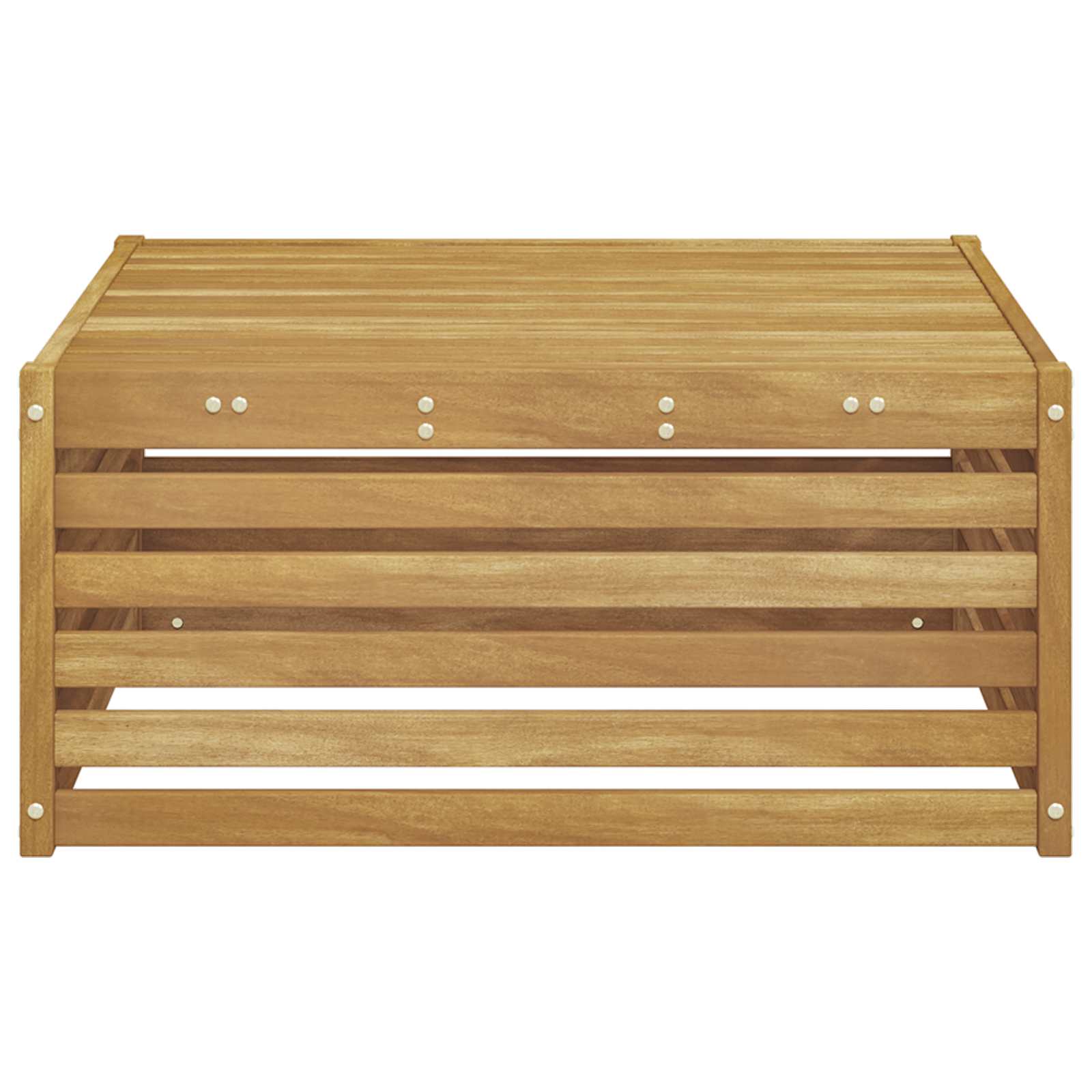 vidaXL Outdoor Table Solid Acacia Wood White 79 x 79 x 37 cm 4