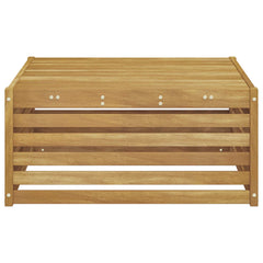 vidaXL Outdoor Table Solid Acacia Wood White 79 x 79 x 37 cm 4