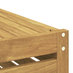 vidaXL Outdoor Footstool Solid Acacia Wood White 79 x 79 x 37 cm 5