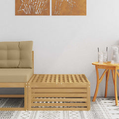 vidaXL Outdoor Footstool Solid Acacia Wood White 79 x 79 x 37 cm 1