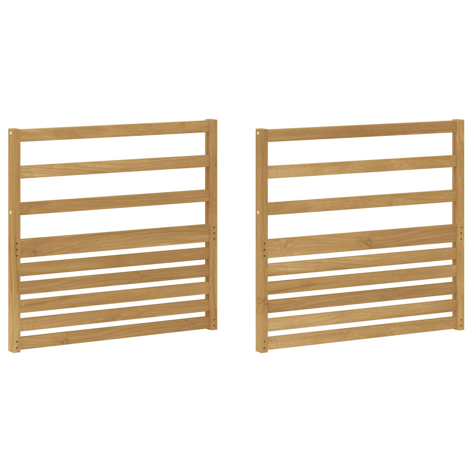 vidaXL Armrests Module 2 pcs White 79 x 4 x 73 cm Solid Acacia Wood 2