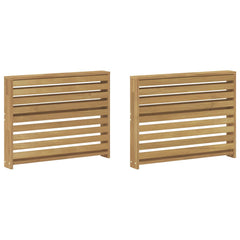 vidaXL Armrests Module 2 pcs White 78.5 x 10 x 61 cm Solid Acacia Wood 2