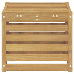 vidaXL Outdoor Sofa Set White 35 x 38 x 37 cm Solid Acacia Wood 4