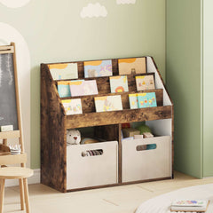 Kids Bookshelf 72.5 x 29.5 x 69 cm Engineered Wood Smoked oak