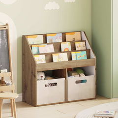 Kids Bookshelf 72.5 x 29.5 x 69 cm Engineered Wood Artisan oak