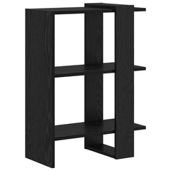 vidaXL Bookshelf 2-Tier 52 x 25 x 71.5 cm Engineered Wood Black Oak 2