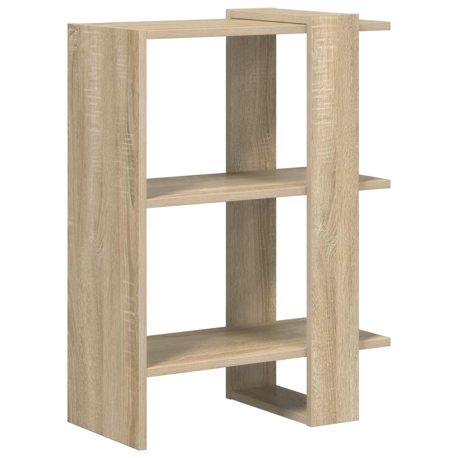 vidaXL Bookshelf 2-Tier 52 x 25 x 71.5 cm Engineered Wood Sonoma Oak 2