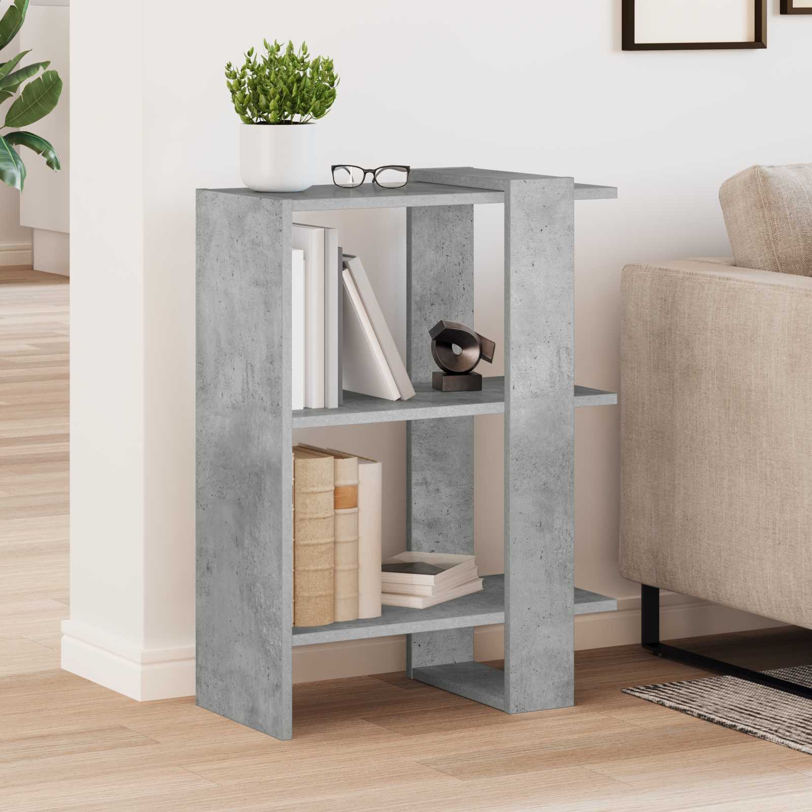 vidaXL Bookshelf 2-Tier 52 x 25 x 71.5 cm Engineered Wood 4