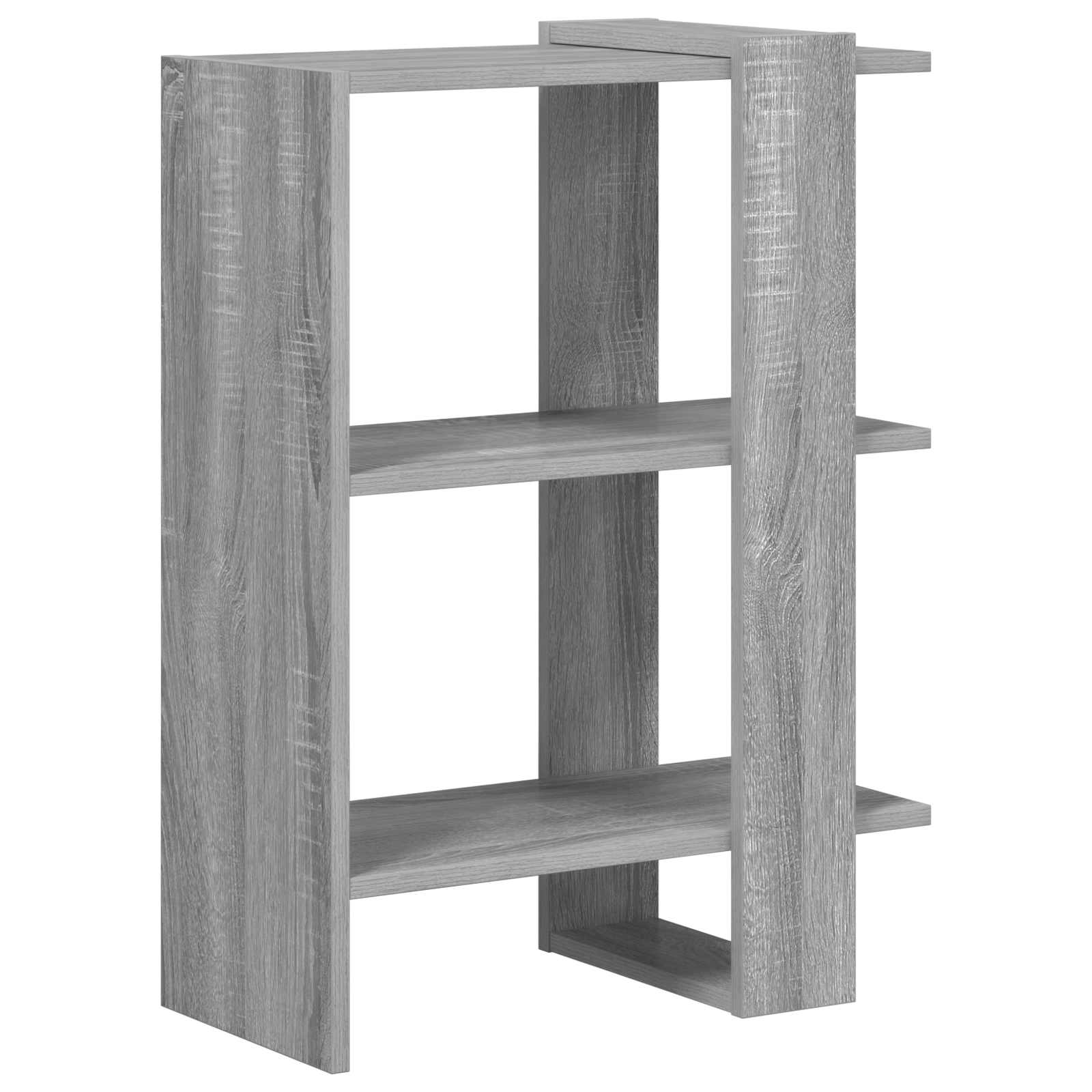 vidaXL Bookshelf 2-Tier 52 x 25 x 71.5 cm Engineered Wood Grey Sonoma 2