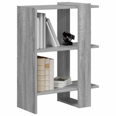 vidaXL Bookshelf 2-Tier 52 x 25 x 71.5 cm Engineered Wood Grey Sonoma 3