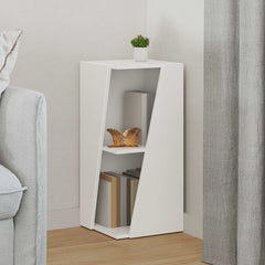 vidaXL Side Shelf 33 x 32 x 70.5 cm Engineered Wood White 1