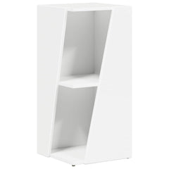 vidaXL Side Shelf 33 x 32 x 70.5 cm Engineered Wood White 2