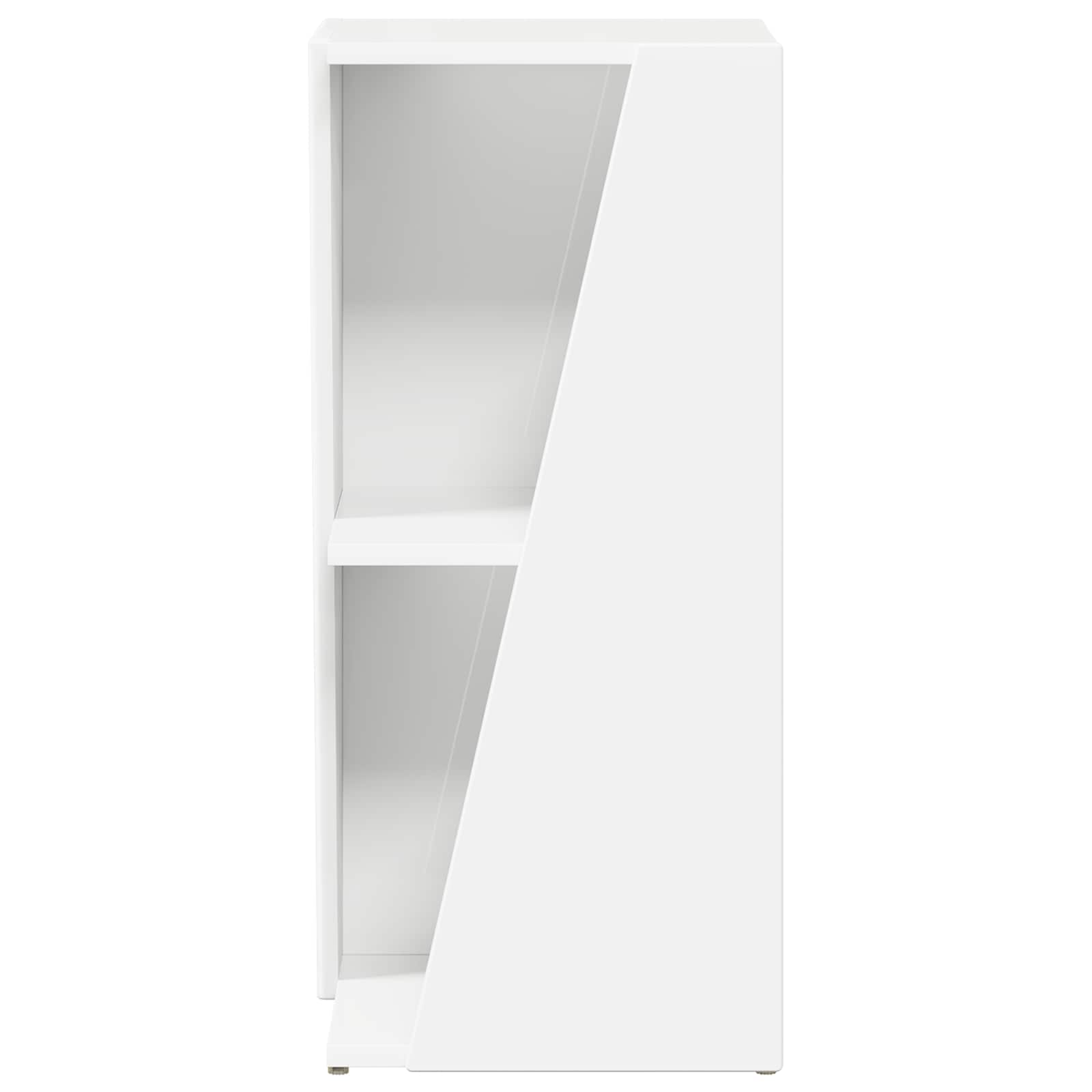 vidaXL Side Shelf 33 x 32 x 70.5 cm Engineered Wood White 5