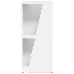 vidaXL Side Shelf 33 x 32 x 70.5 cm Engineered Wood White 5