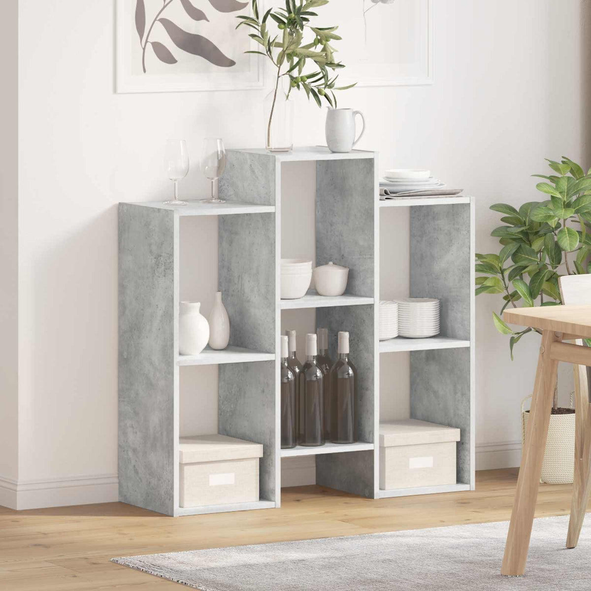 Sideboard 90 x 30 x 90 cm Concrete grey