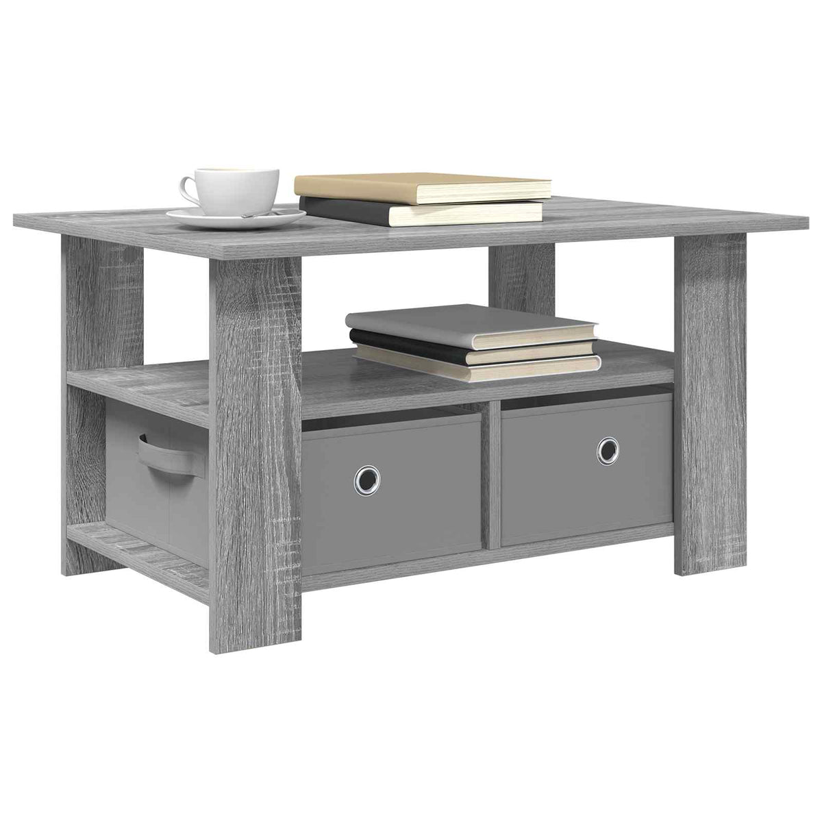 Coffee Table 77 x 55 x 42 cm Engineered Wood Grey sonoma