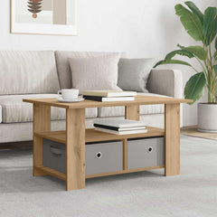 Coffee Table 77 x 55 x 42 cm Engineered Wood Artisan oak