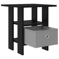 vidaXL Bedside Table 2 pcs Black Oak 41 x 40 x 45 cm Engineered Wood 5