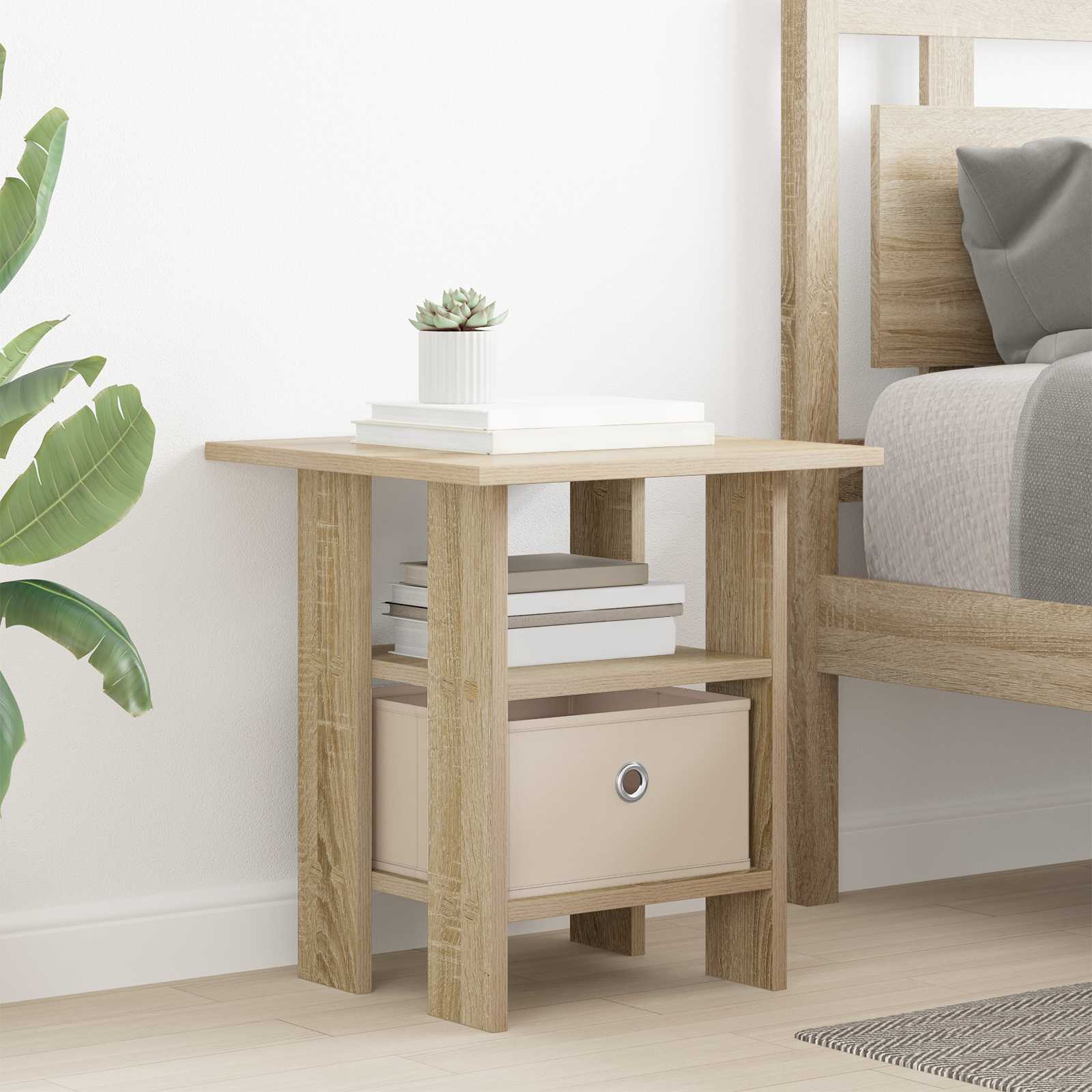 vidaXL Bedside Table 2 pcs Sonoma Oak 41 x 40 x 45 cm Engineered Wood 4